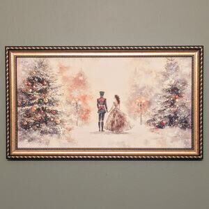 NEW Hobby Lobby Ballerina Nutcracker Framed Picture Viral 19" x 11"
